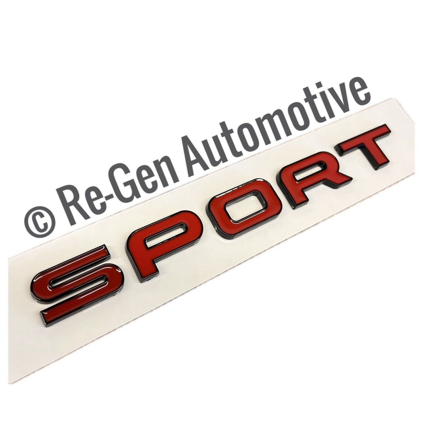 DISCOVERY SPORT RED / GLOSS BLACK REAR TAILGATE LETTERING BADGE