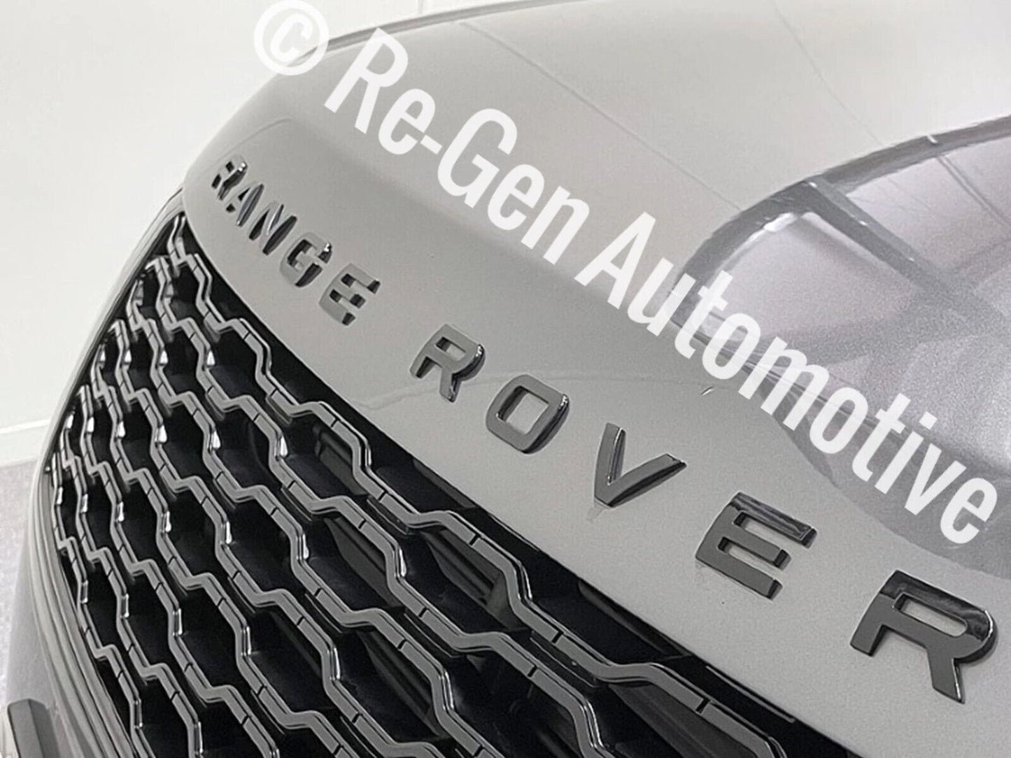 X2 RANGE ROVER VOGUE SPORT EVOQUE GLOSS BLACK BONNET TAILGATE BADGES LETTERS ABS