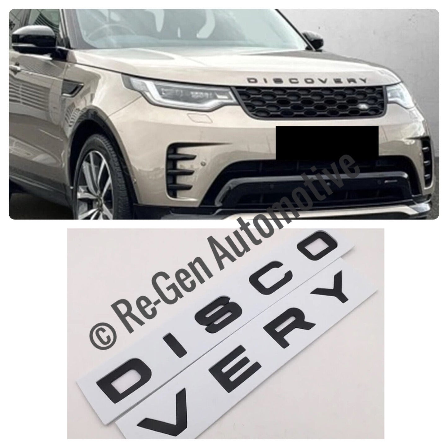 LAND ROVER DISCOVERY MATTE BLACK BONNET / TAILGATE LETTERS / BADGES